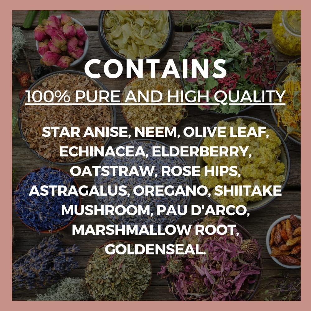 Immunity Boosting Herbal Dietary Supplement | 1,000mg, 60 Vegan Capsules | Non-GMO, Gluten Free