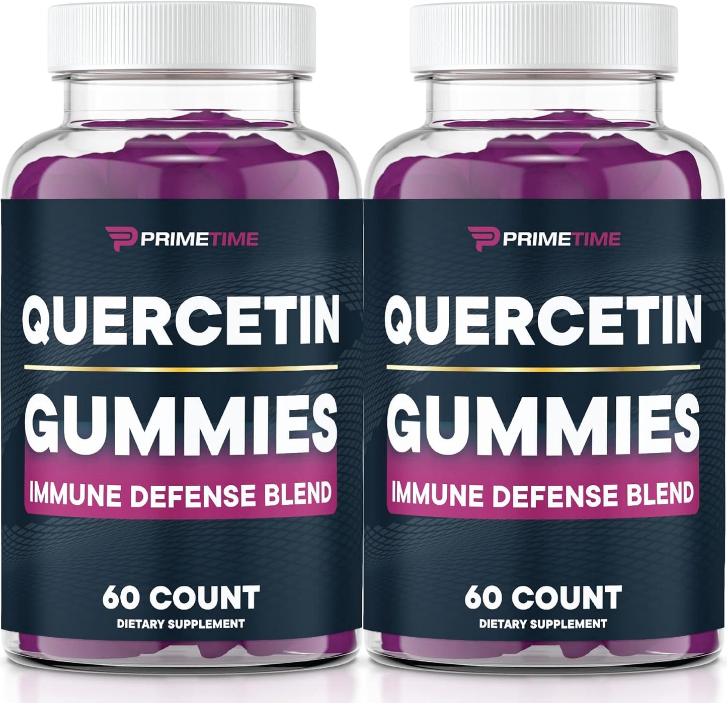 Immunity Boosting Quercetin + Zinc + Vitamin C Gummies with Elderberry - 120 Count Vegan Supplement for Kids & Adults