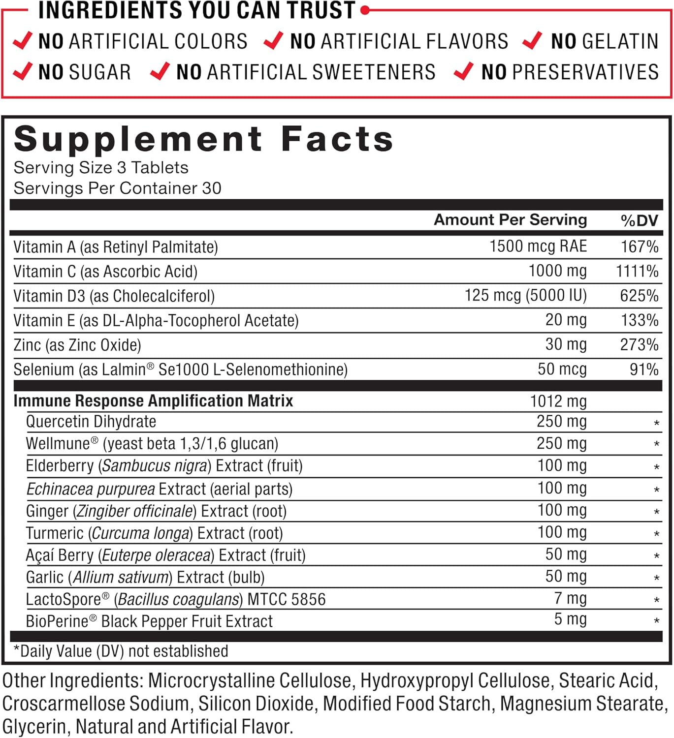 Immunity Boosting Supplement with Elderberry, Vitamin C, D, Zinc, Probiotics, Antioxidants, Echinacea - 90 Count x 2 Pack for Immune Health Defense
