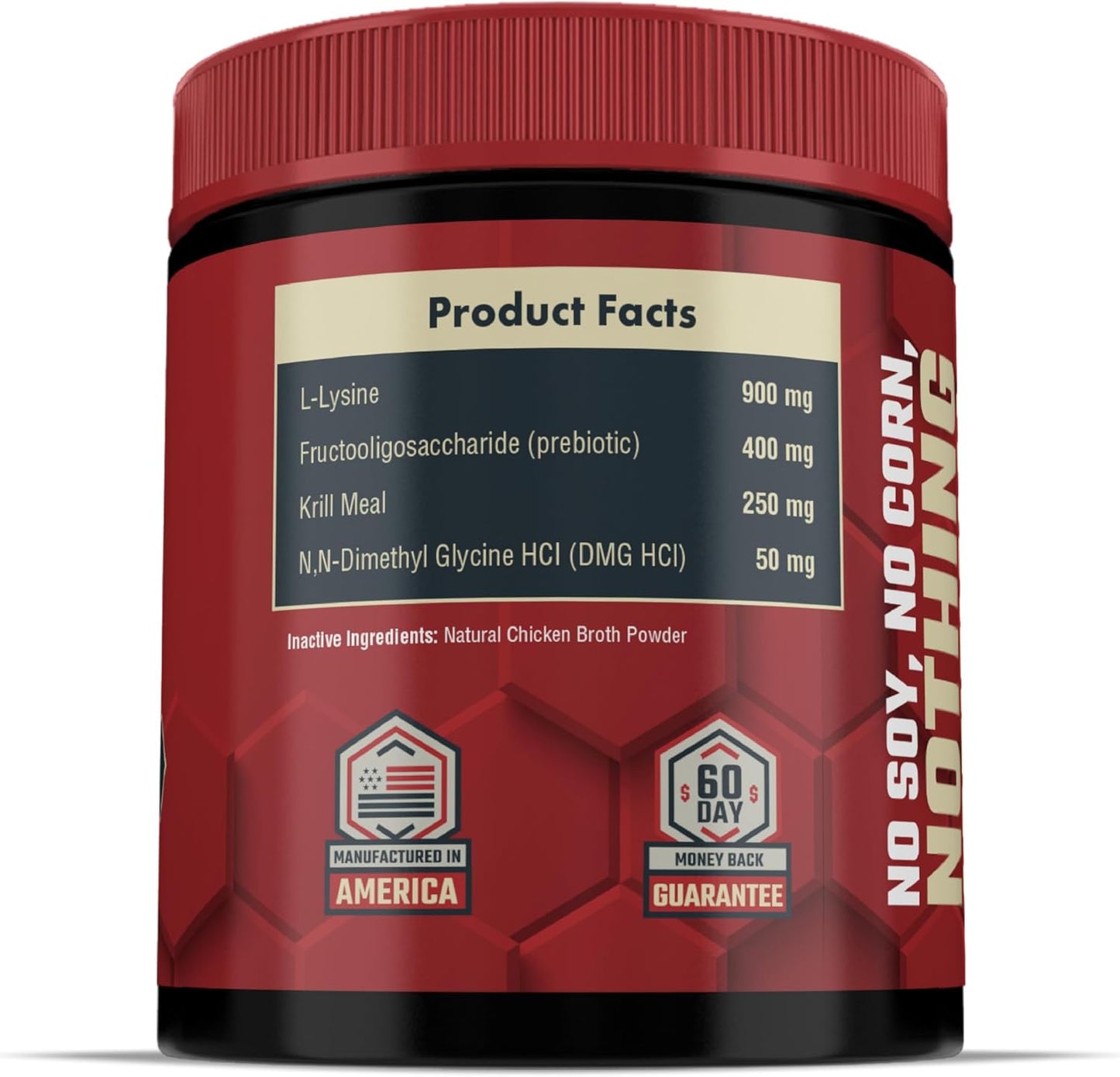 Immunity & Respiratory Support for Cats - L-Lysine Powder Supplement with Prebiotics, Krill, & DMG - Promotes Immune System, Eye Health, & Reduces Sneezing