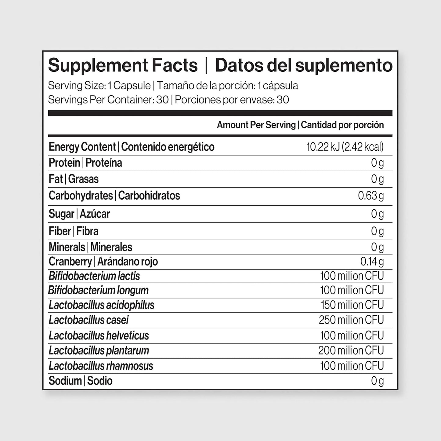 Immunotec PROBIO 3+ Cranberry Supplement for Gut Health