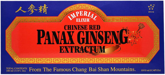 Imperial Elixir Chinese Red Panax Ginseng Extractum Vials - Ginseng Company 10 Vial Pack