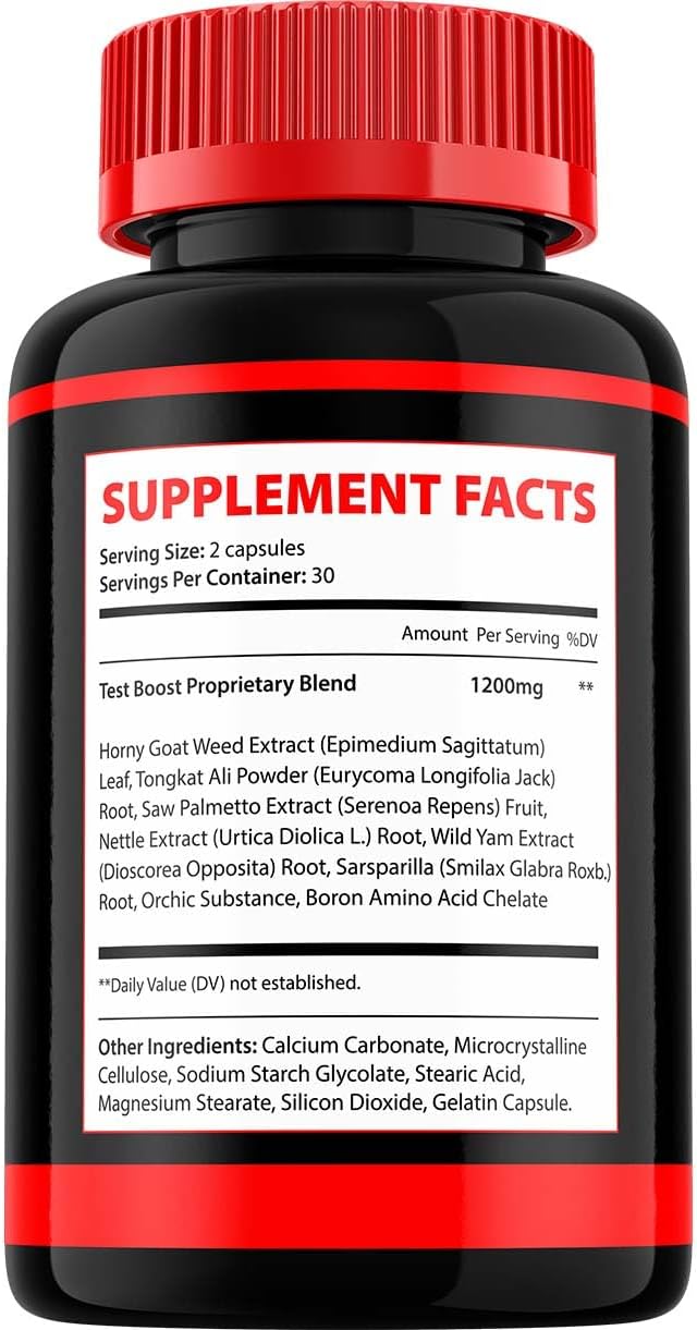 Indelo Erecboost Men's Capsules - Official Erecboost Vitamin Complex Dietary Supplement - All Natural Support Formula - 60 Capsules