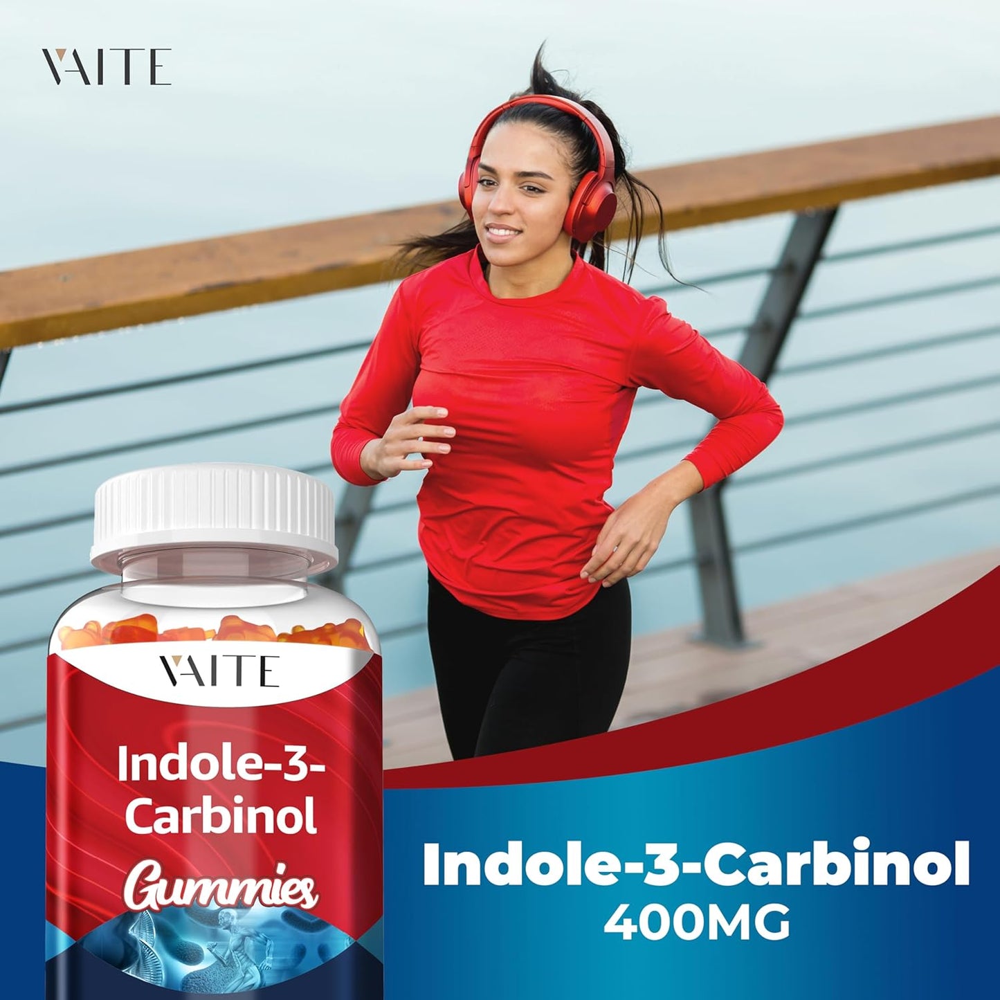 Indole-3-Carbinol Gummies 400mg - Hormonal Balance & Antioxidant Support - 60 Vegan Chewables for Men and Women - Non-GMO & Gluten-Free