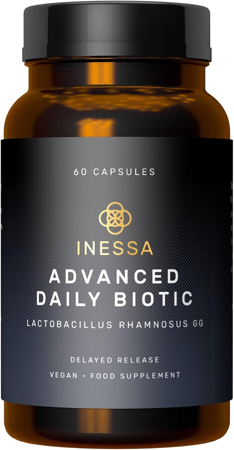 Inessa Daily Biotic - Advanced Probiotic for Women's Digestive Health - 10 Billion CFU with Delayed Release - Vegan Capsules, Lactobacillus Rhamnosus Strain