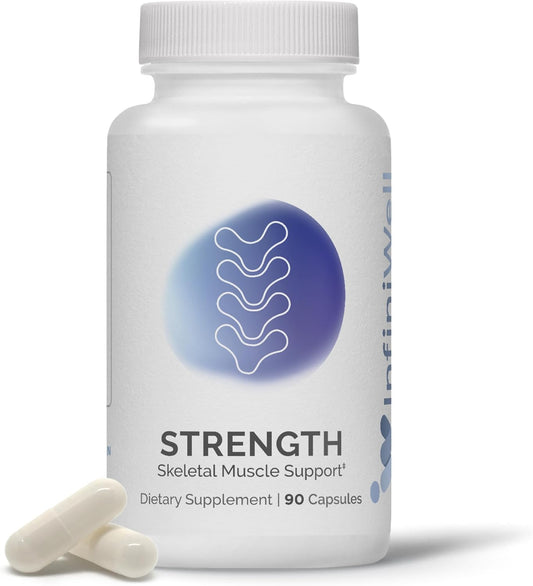 InfiniWell Strength HMB Supplement with Epicatechin for Muscle Growth and Endurance - 90 Capsules