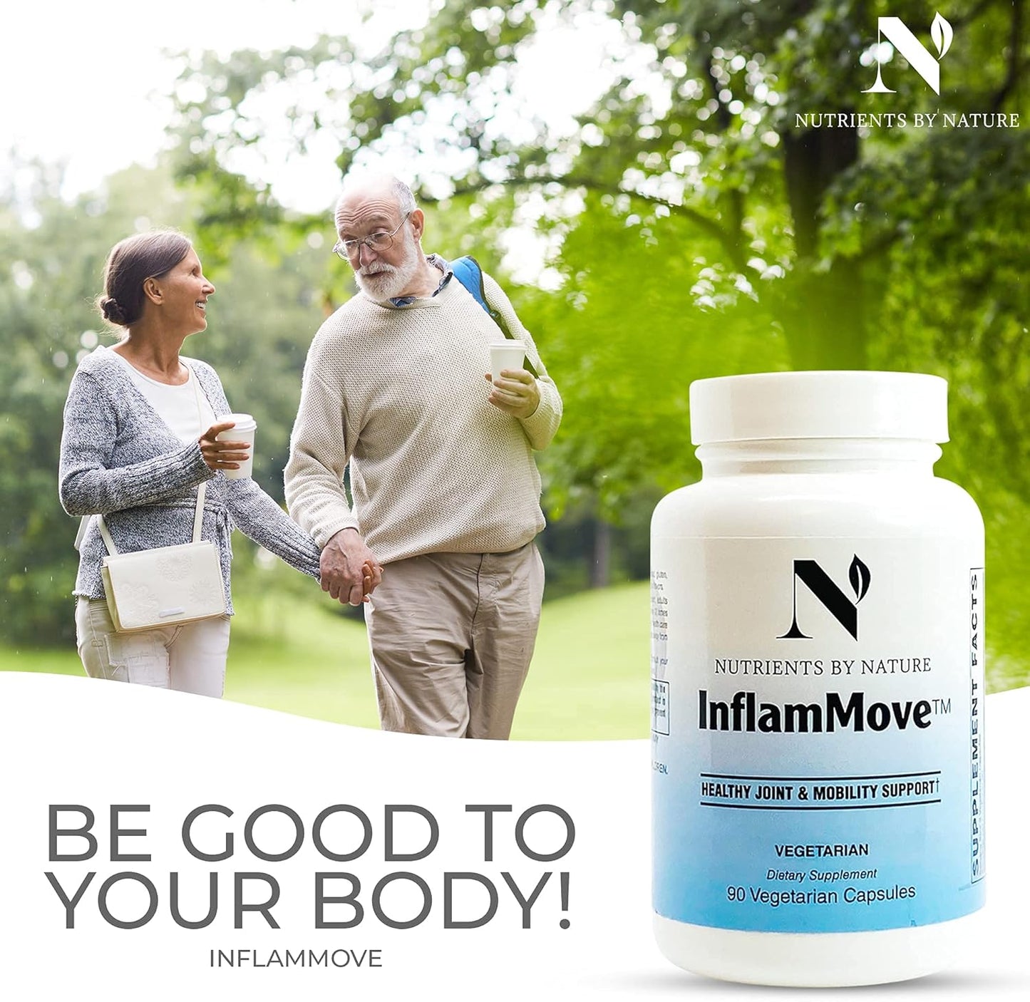 InflamMove Joint Support Capsules with White Willow, Boswellia, Turmeric & Ginger - 90 Vegetarian Capsules