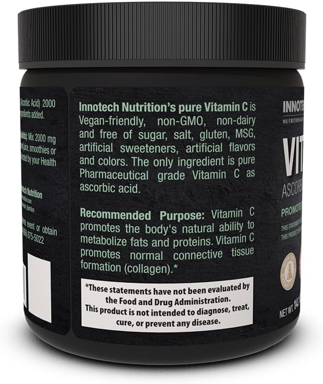 INNOTECH Nutrition: Pure Ascorbic Acid Vitamin C Powder - 400g
