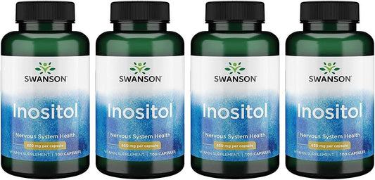 Inositol 650mg Capsules - Pack of 100 x 4 by Swanson
