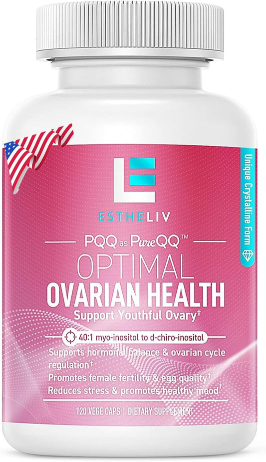 Inositol Ovarian Health Support Capsules for Women - Myo-Inositol & D-Chiro-Inositol Dietary Supplement