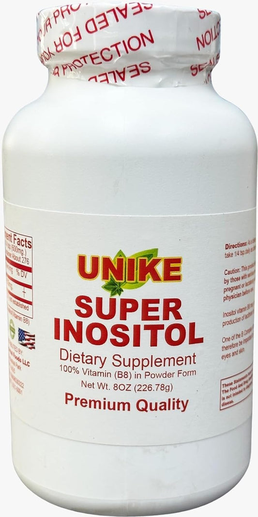 Inositol Powder Dietary Supplement for Hormonal Balance, Fertility, and Ovarian Support - Gluten-Free, Vegan, 8 Oz Pack