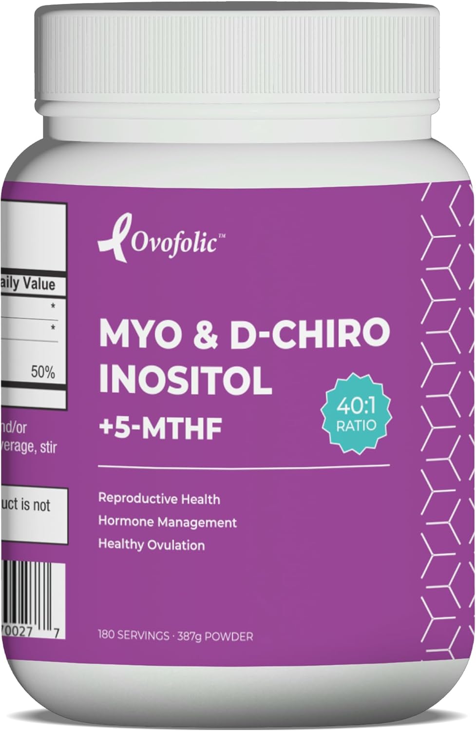 Inositol Supplement with Myo-Inositol, D-Chiro Inositol, and Folate for Hormone Balance - 180 Servings