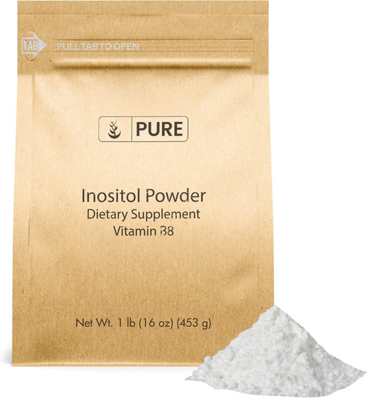 Inositol (Vitamin B8) Powder - Pure Original Ingredients, 1 lb, Lab Verified, No Fillers/Additives