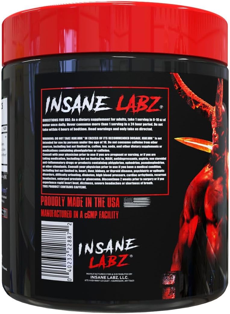 Insane Labz Hellboy Bundle: Psychotic Pre Workout & Amino BCAA - Boost Muscle Mass, Strength, Focus, Recovery (Blue Raspberry)