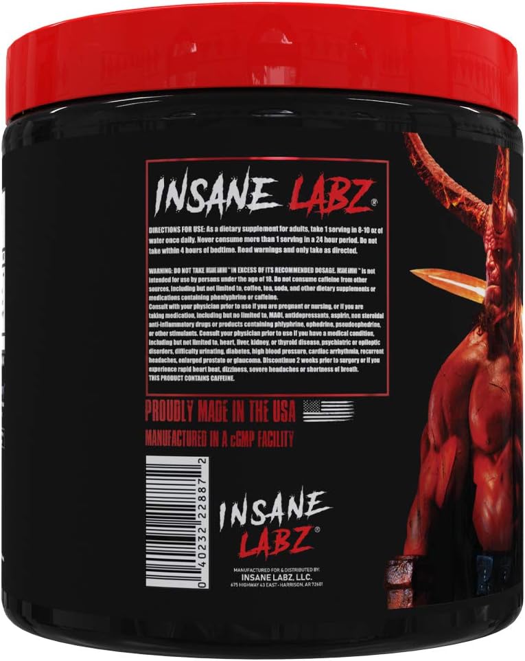 Insane Labz Hellboy Edition BCAA Intra Workout Powder - Blue Raspberry, 30 Servings