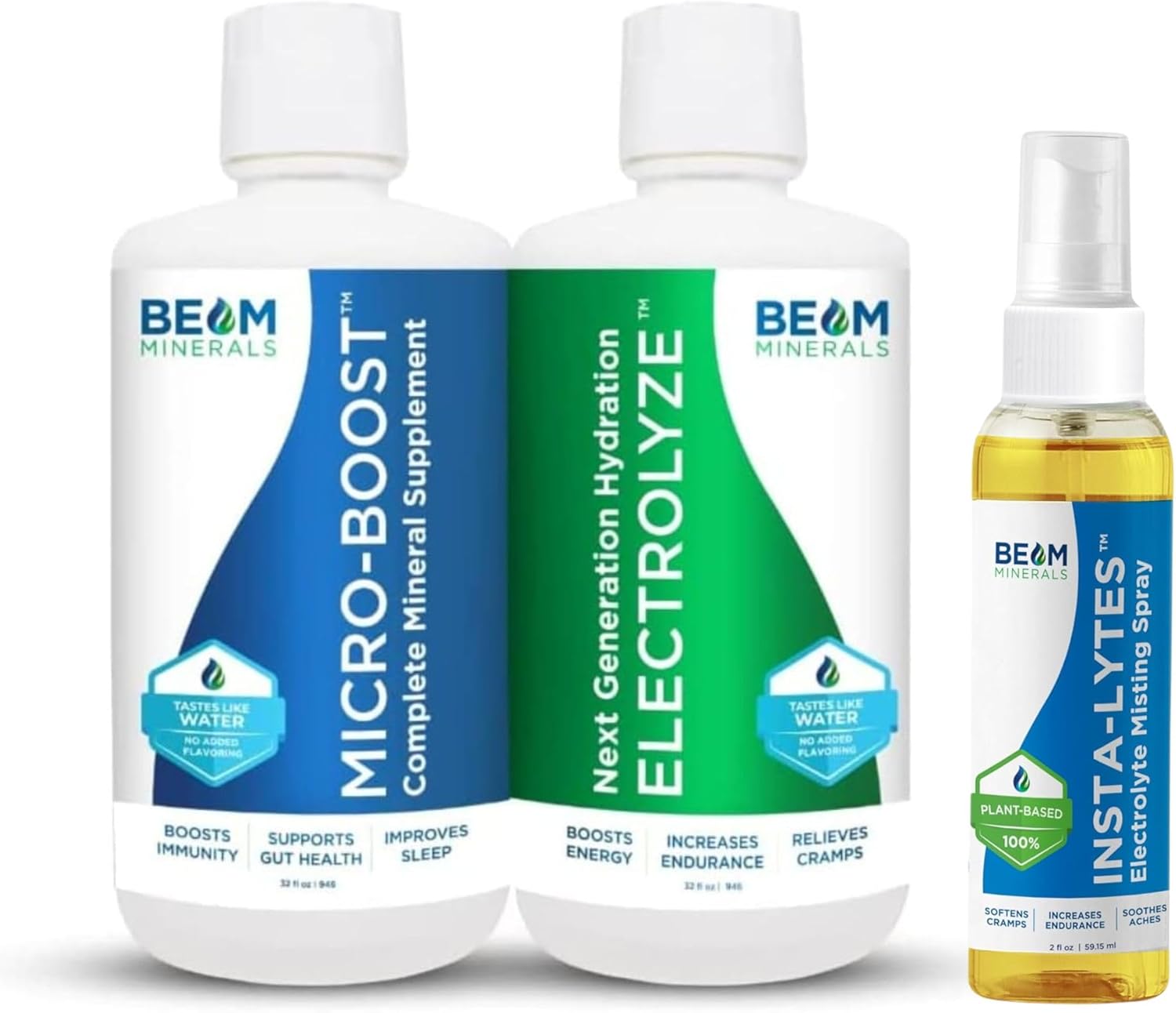 Insta-Lytes Natural Liquid Electrolytes with Beam Minerals Micro-Boost Humic Mineral Blend - 2oz