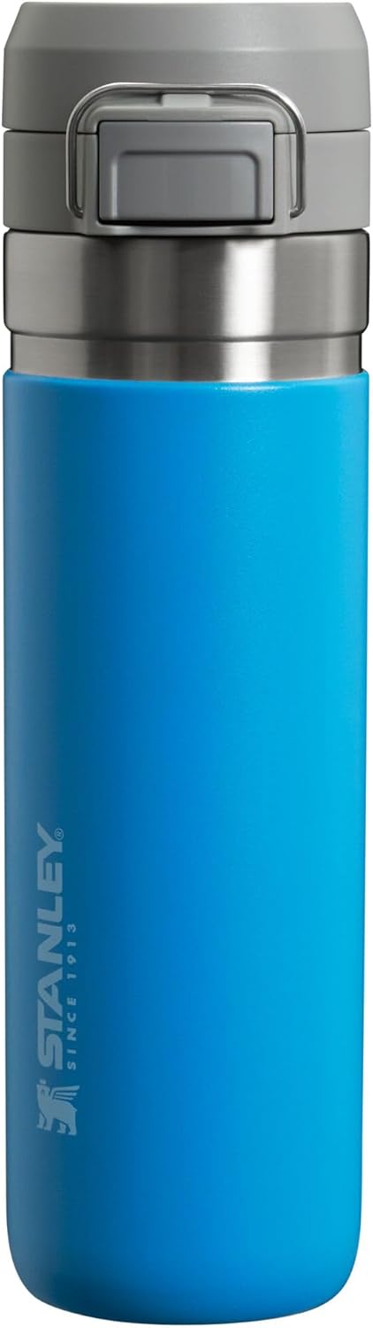 Insulated Stainless Steel Water Bottle with Push Button Lid - Leakproof & Packable for Travel & Sports - BPA-Free - 24-36 OZ