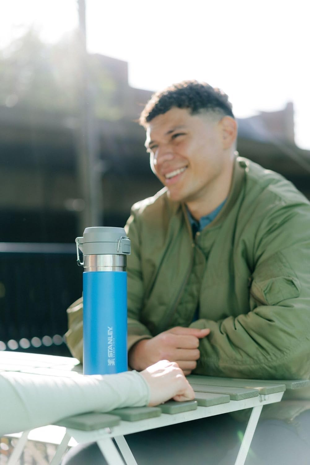 Insulated Stainless Steel Water Bottle with Push Button Lid - Leakproof & Packable for Travel & Sports - BPA-Free - 24-36 OZ