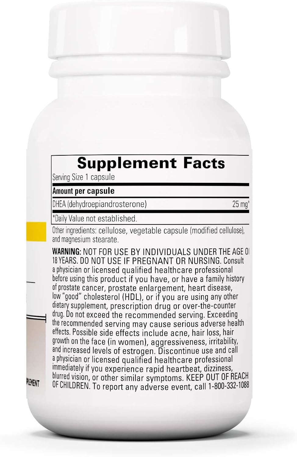 Integrative Therapeutics DHEA-25 Capsules - Gluten Free, Dairy Free, Vegan - 60 Count for Men and Women