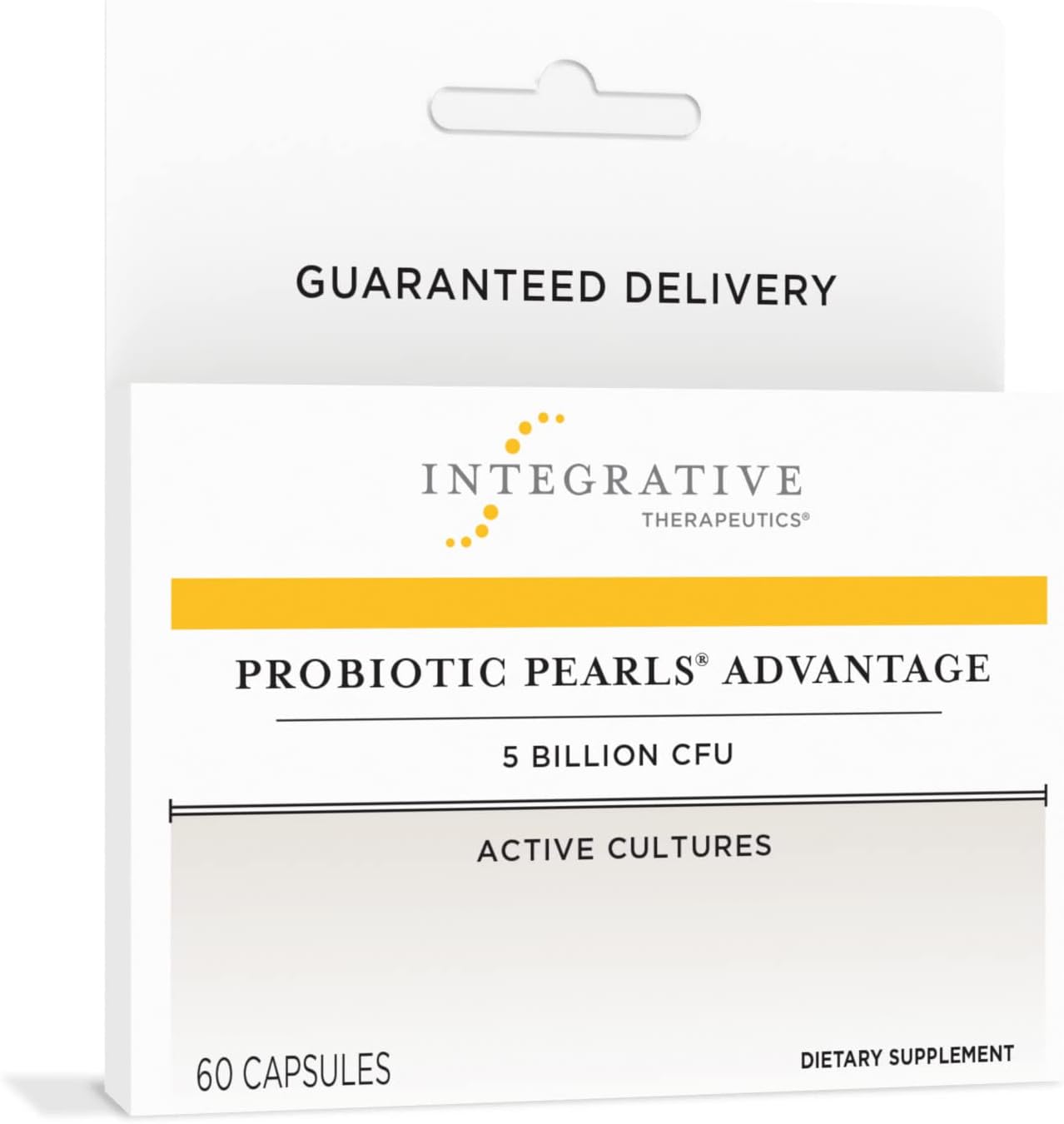 Integrative Therapeutics Probiotic Pearls Advantage: Gut Health & Digestive Support - Lactobacilli & Bifidobacteria - Non-Refrigerated - True Delivery Tech - 60 Capsules