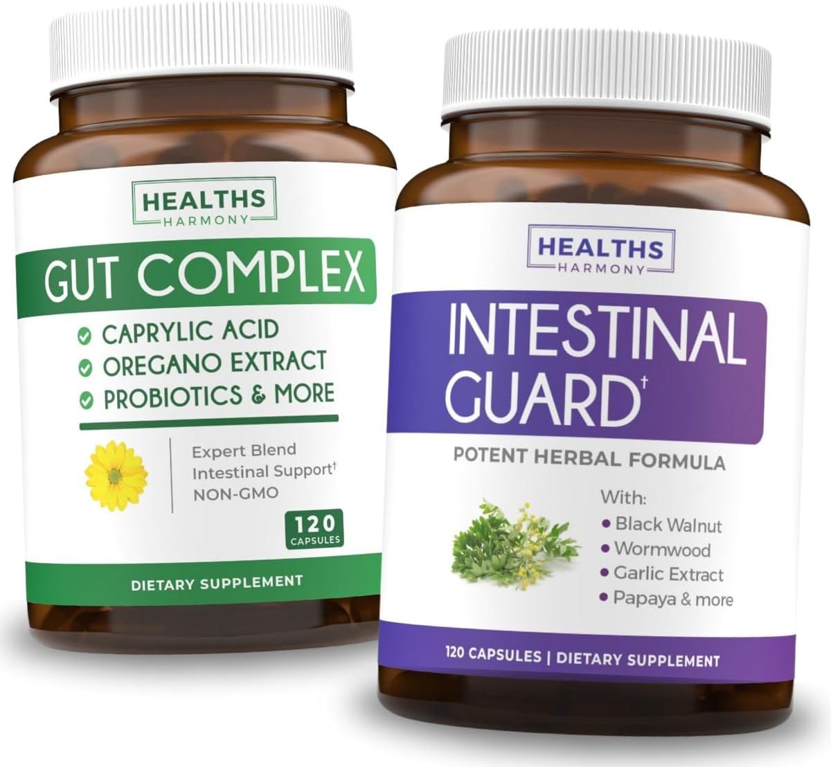 Intestinal Guard & Gut Complex Combo - Natural Candida Support (2-Month Supply)
