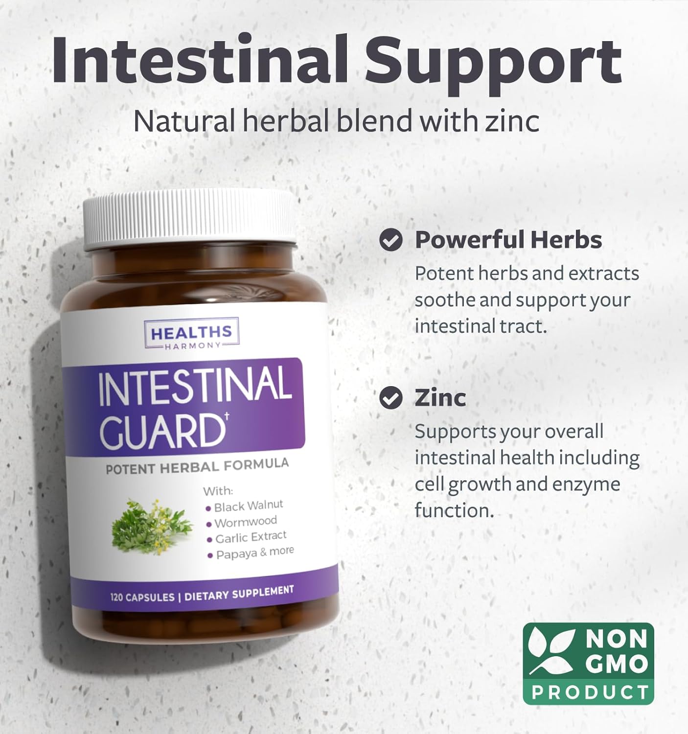 Intestinal Guard & Gut Complex Combo - Natural Candida Support (2-Month Supply)