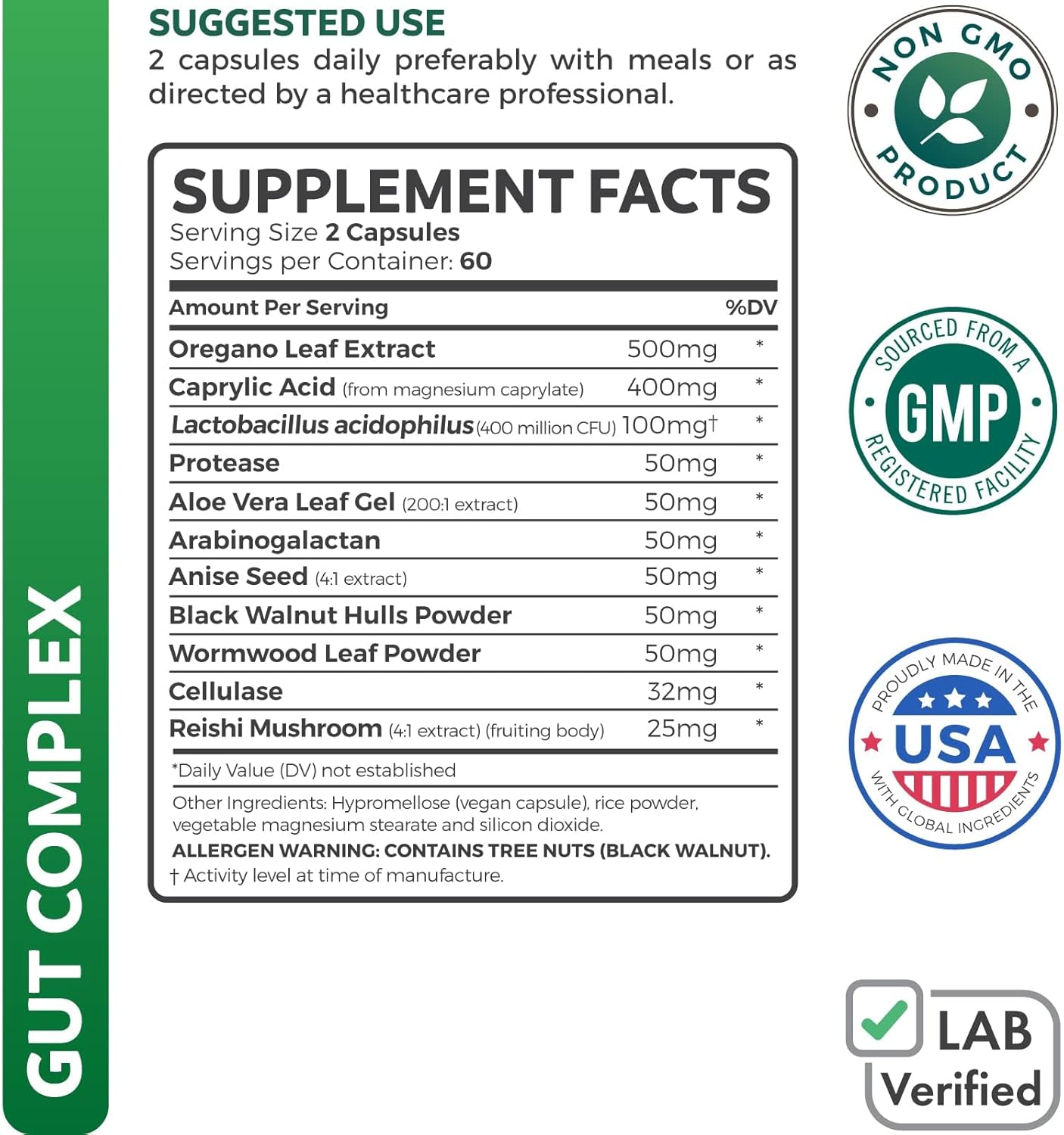 Intestinal Guard & Gut Complex Combo - Natural Candida Support (2-Month Supply)