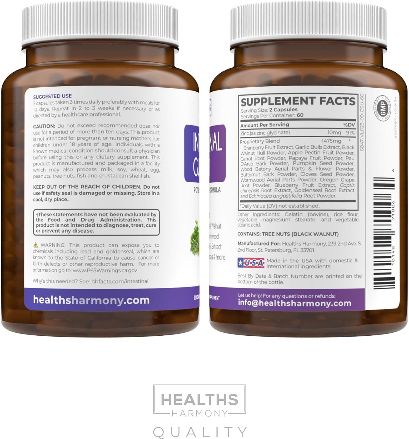 Intestinal Guard & Gut Complex Combo - Natural Candida Support (2-Month Supply)