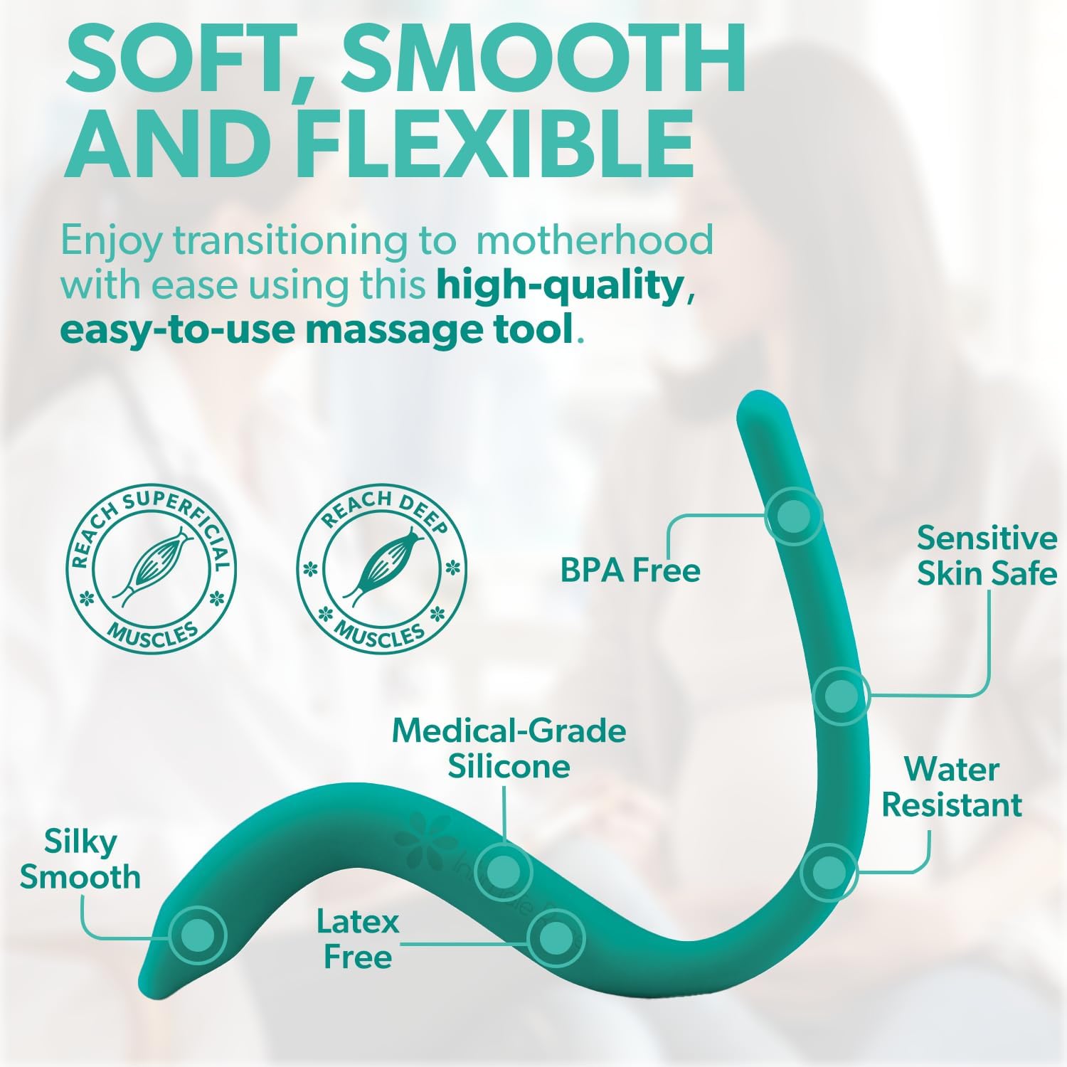 Intimate Rose Maternity Wellness Bundle: Perineal Massage Tool with 10 Vibration Modes & Aloe Vera Capsules for Pregnancy Care