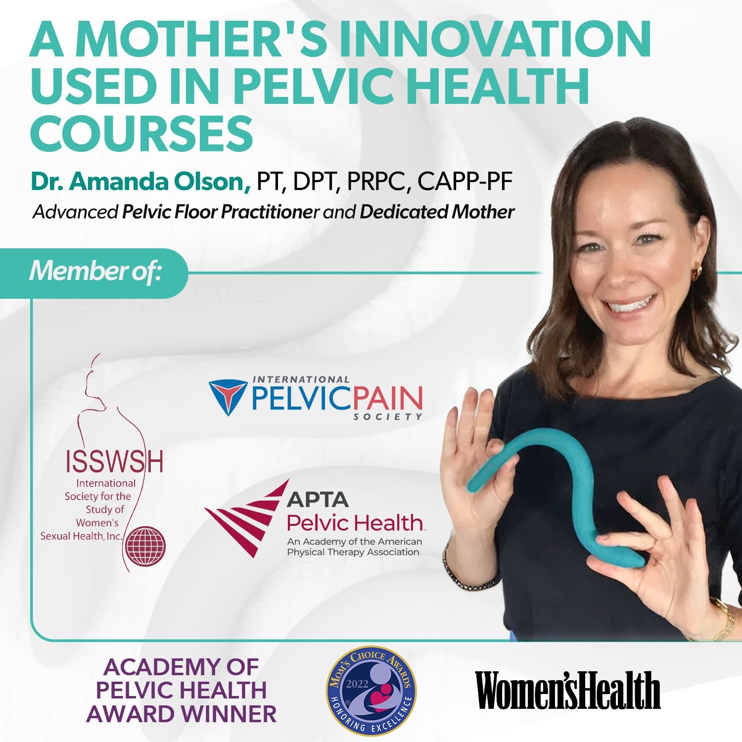 Intimate Rose Maternity Wellness Bundle: Perineal Massage Tool with 10 Vibration Modes & Aloe Vera Capsules for Pregnancy Care