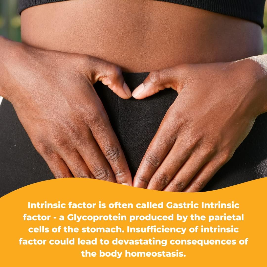 Intrinsic Factor Supplement with Folic Acid and Vitamin B-12 - 120 Capsules by Wonder Laboratories