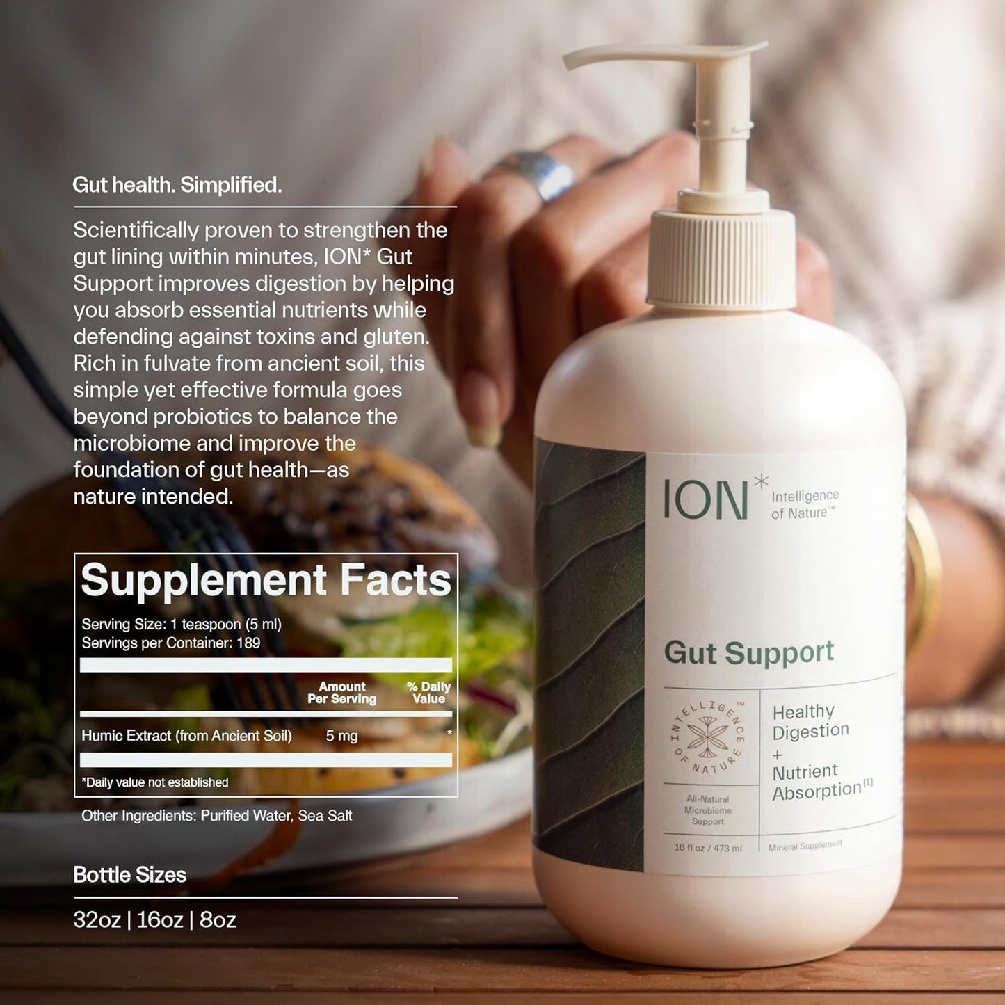 ION* Intelligence of Nature Gut Support Liquid | Supports Digestive Health, Boosts Immune System, Eases Gluten Sensitivity, Improves Mental Focus | 2-Week Supply (8 oz.) - BoostGo Australia