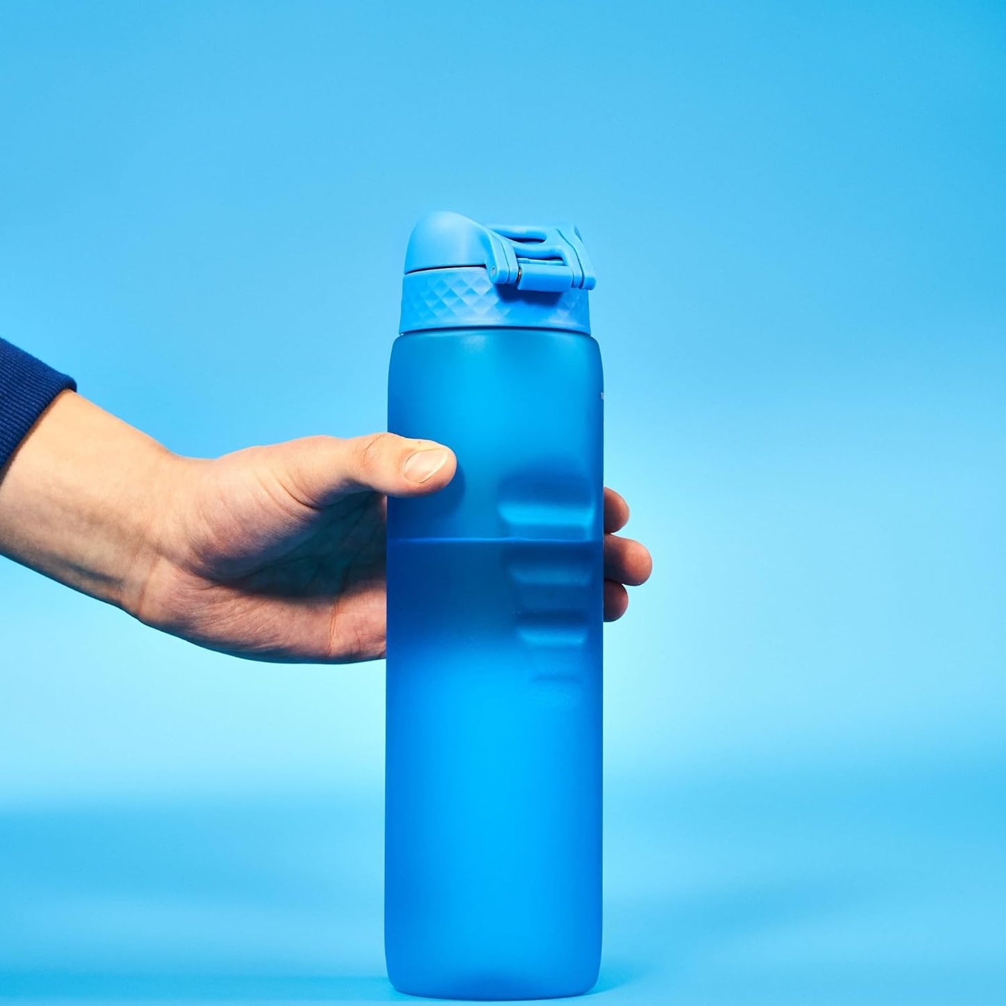 Ion8 1L Water Bottle: Leak Proof, Flip Lid, Carry Handle, Rapid Flow, BPA Free, Dishwasher Safe, Soft Grip - Sports & Gym Friendly, Eco-Friendly Recyclon