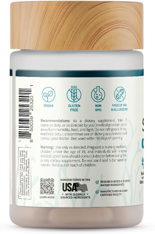 Irish Sea Moss Capsules with Bladderwrack, Burdock Root & Iodine for Energy Support - Boost Mood, Immunity, Digestion, & Skin Tone - 60 Capsules