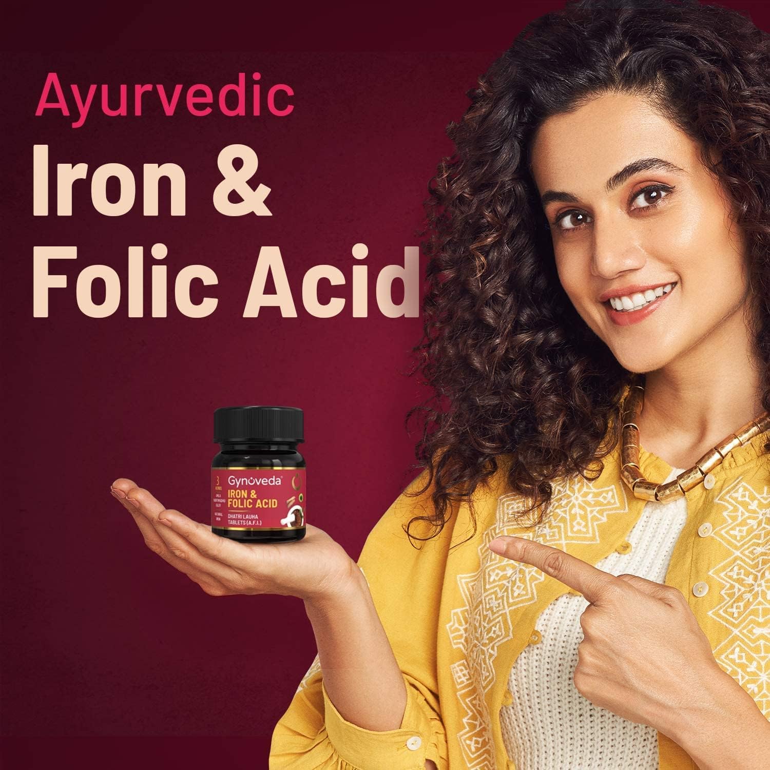 Iron Folic Acid Supplement 60 Tablets - Boost Iron Levels and Support Overall Health with 1 Bottle