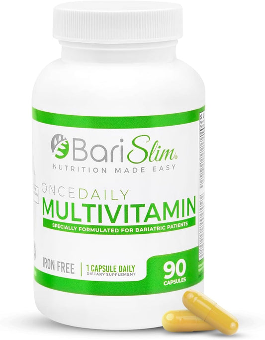 Iron-Free Bariatric Multivitamin Capsules - Daily Supplement for Post-Surgery Gastric Bypass & Sleeve - 90-Day Supply
