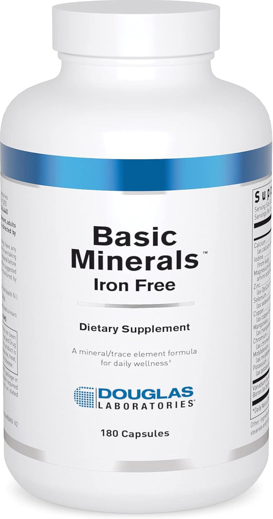 Iron-Free Mineral and Trace Element Formula for Overall Health | 180 Capsules by Douglas Laboratories