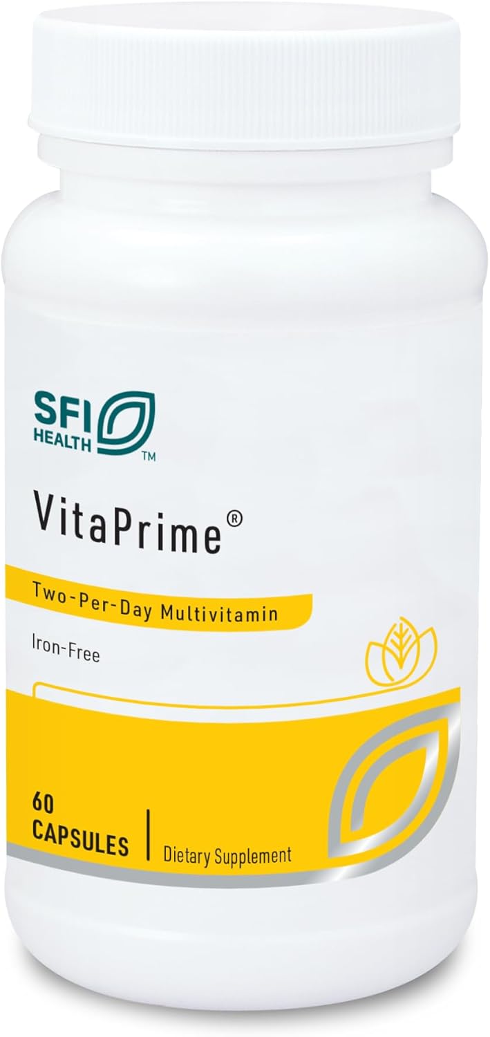 Iron-Free Multivitamin & Mineral with Methyl Folate - Klaire Labs Vitaprime (60 Capsules) - BoostGo Australia