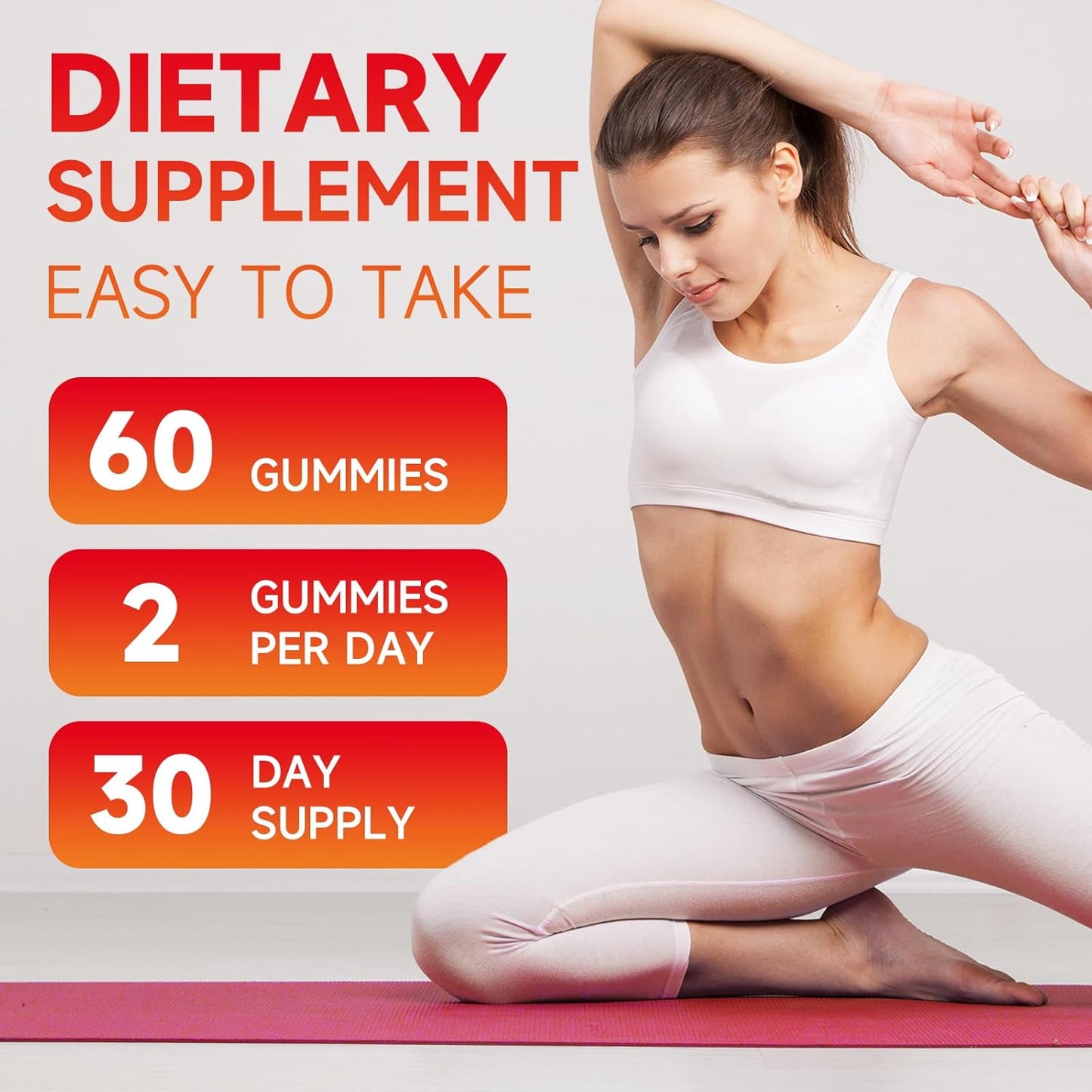 Iron Gummies for Women, Men & Kids - Sugar Free Supplement with Calcium, Zinc, Folate & B12, 120 Count