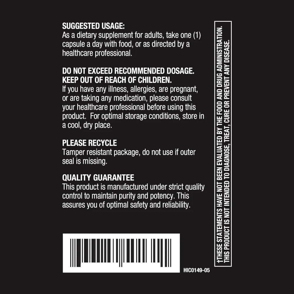 Iron Plus Hx Supplement - Boost Immune System Health - 60 Day Supply - 60 Veg Capsules