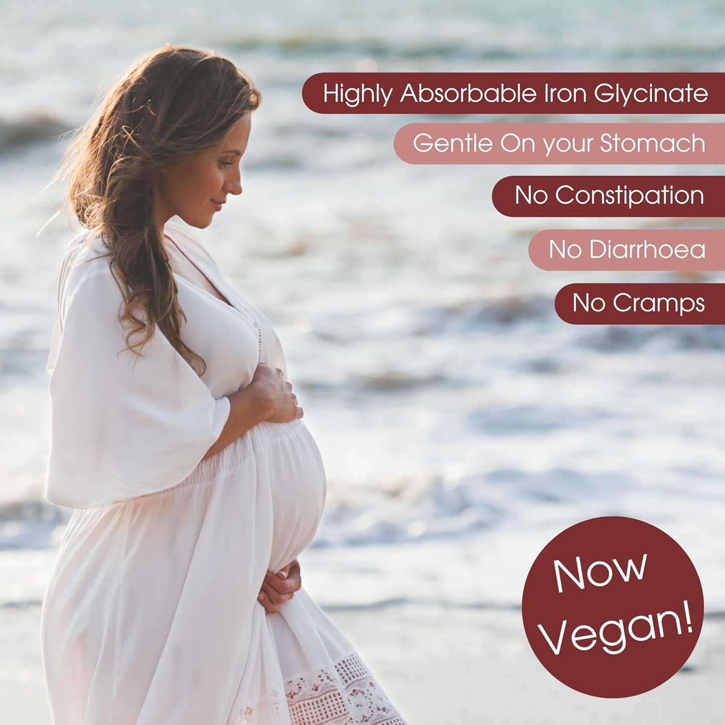 IronPills with Vitamin C, B6, B12, Folic Acid - 25mg Iron Supplement for Energy Support - 120 Count - Women & Men's Natural Ferrous Chelate Bisglycinate for Anemia & Deficiency - Pure Micronutrients