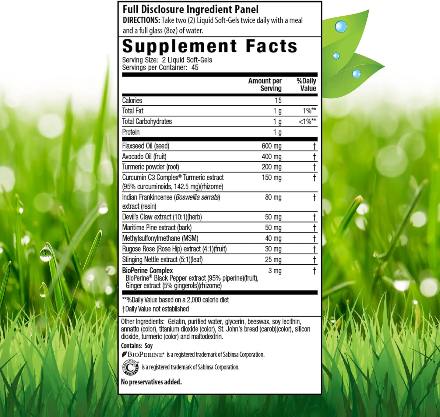Irwin Naturals Boswellia Curcumin with BioPerine - 90 Liquid Soft-Gels - Supports Whole-Body Health - 45 Servings