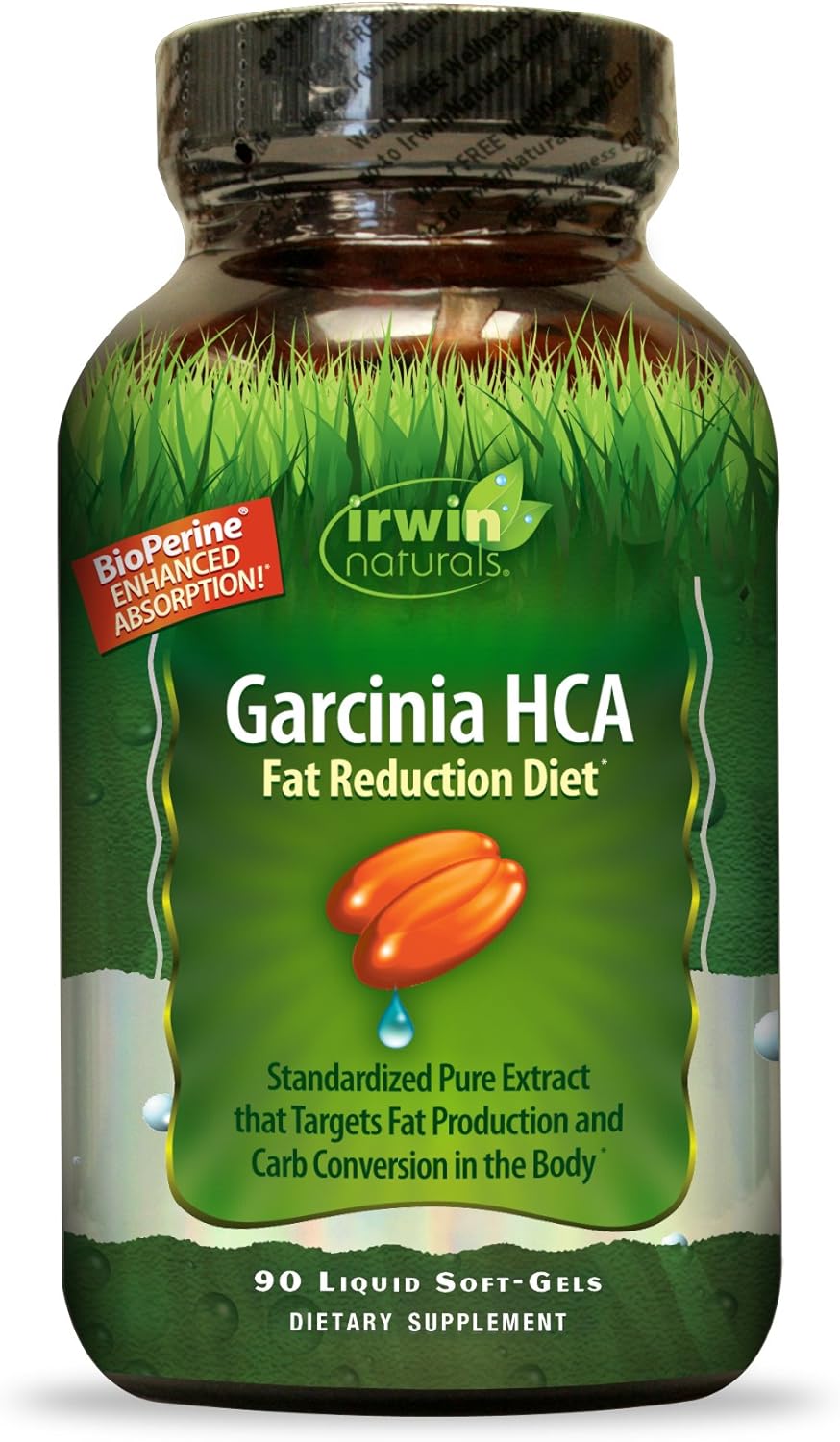 Irwin Naturals Garcinia HCA for Slimming Formula, 90 Capsules - Fat Reduction Diet Supplement
