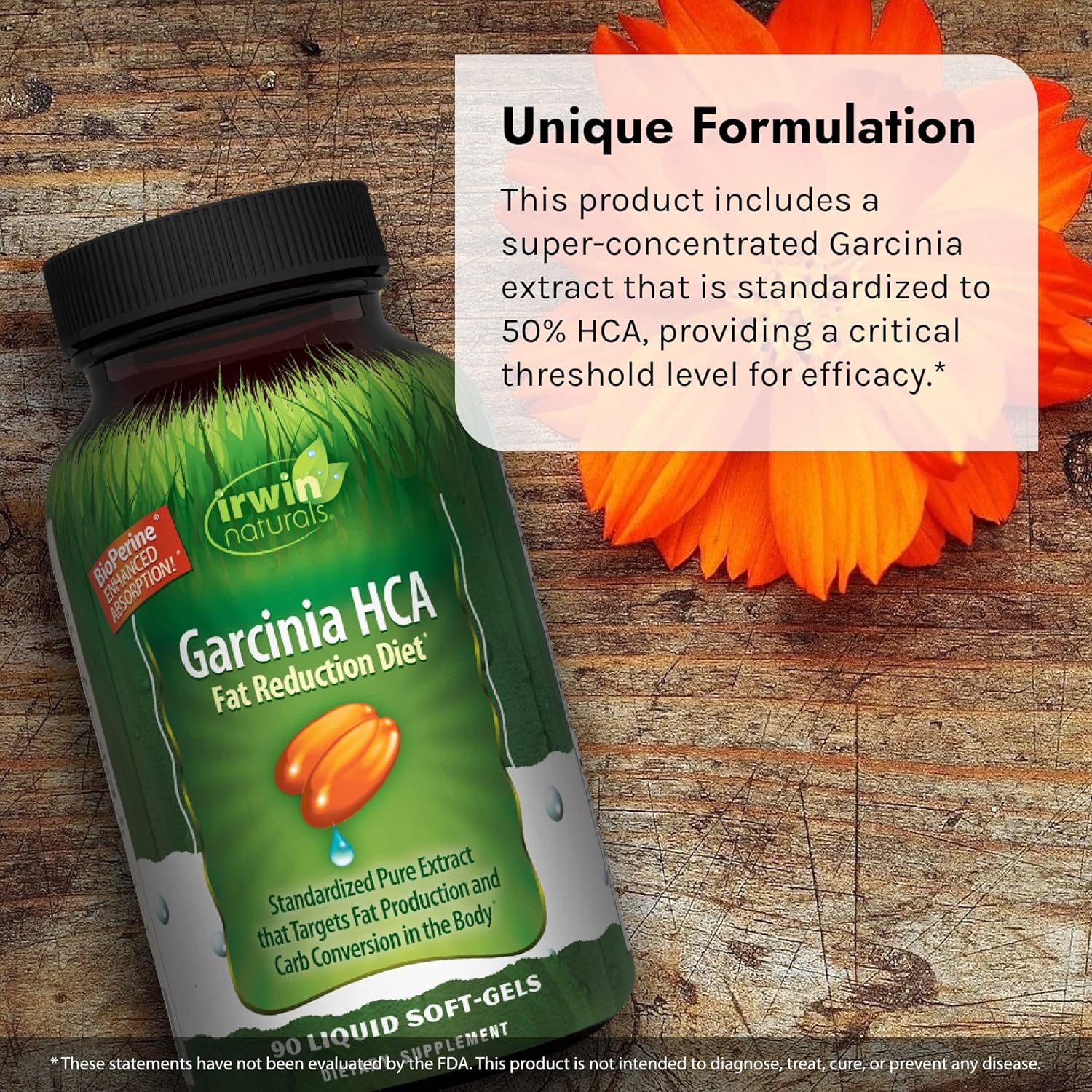 Irwin Naturals Garcinia HCA for Slimming Formula, 90 Capsules - Fat Reduction Diet Supplement