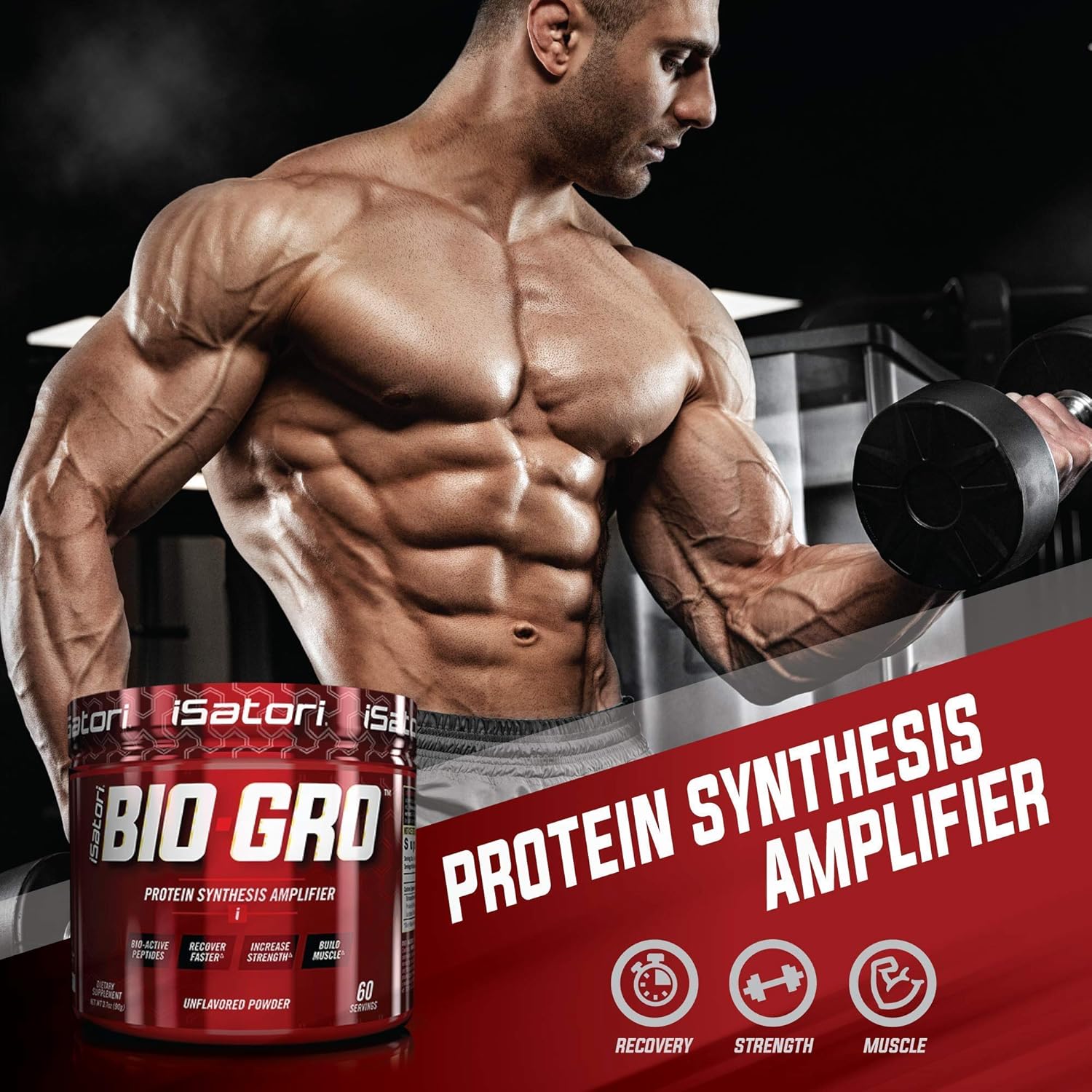 iSatori Bio-GRO Protein Synthesis Amplifier & Amino-GRO BCAA Powder Bundle - Unflavored & Frosted Lemonade (90 Servings)