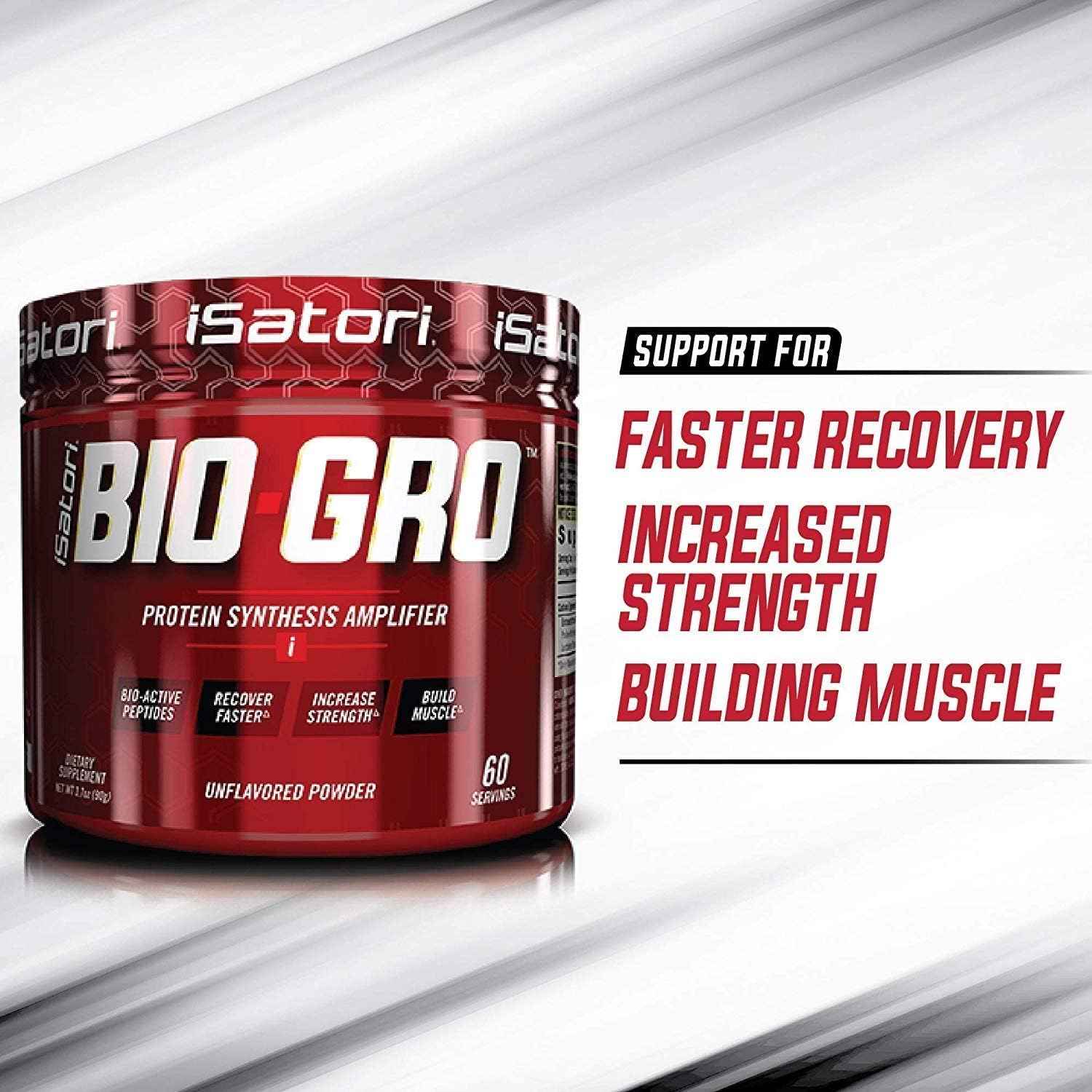iSatori Bio-GRO Protein Synthesis Amplifier & Amino-GRO BCAA Powder Bundle - Unflavored & Frosted Lemonade (90 Servings)
