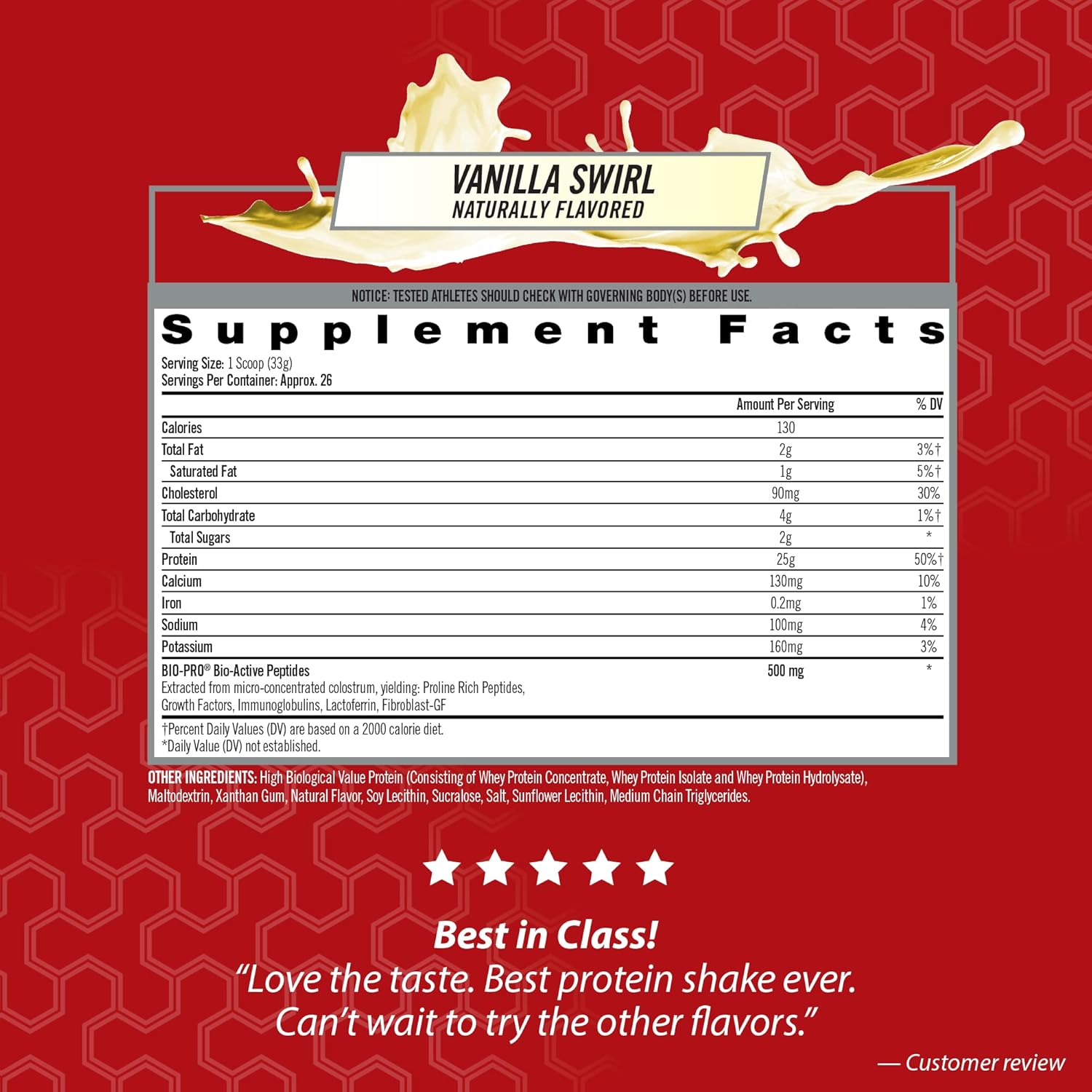 iSatori Bio-GRO Vanilla Ice Cream & Bio-Active Whey Protein Powder Combo Pack (90 Servings)