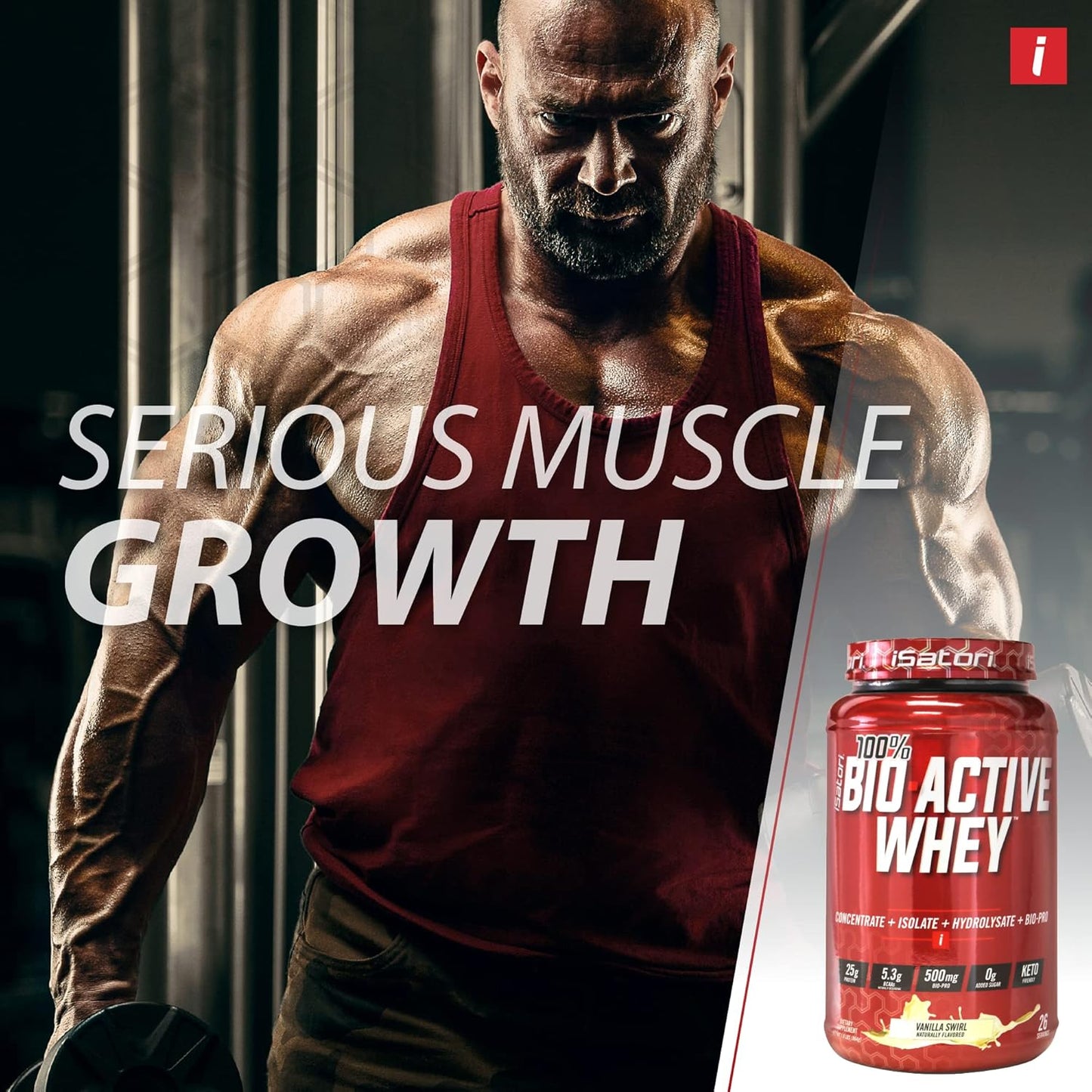 iSatori Bio-GRO Vanilla Ice Cream & Bio-Active Whey Protein Powder Combo Pack (90 Servings)