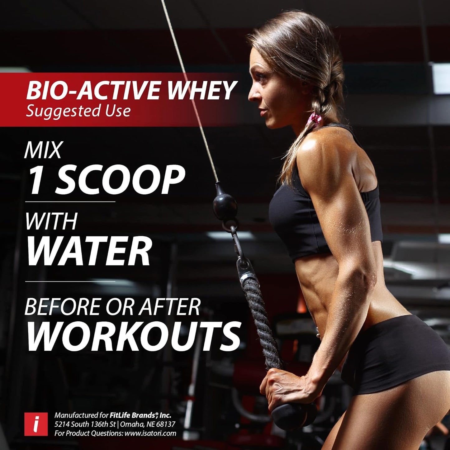 iSatori Whey Protein Powder for Muscle Growth & Recovery - Chocolate Flavor, 25g Protein Per Serving, Bio-Active Formula with Whey Isolate, Hydrolysate, Concentrate, BCAAs, and Colostrum Peptides (26 Servings)