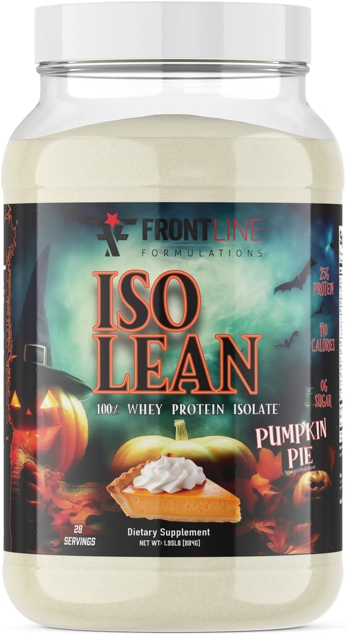 Isolean 100% Whey Protein Isolate for Fast Absorption - Low Sugar, Maximize Recovery - 25g Per Serving - Pumpkin Pie Flavor - 28 Servings